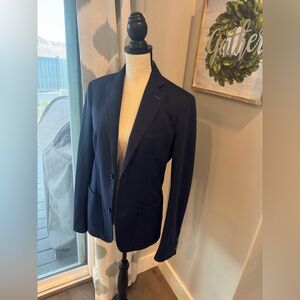 Tom Tailor Navy Blue Tailored Blazer Jacket Men’s Size Small – Modern Slim Fit